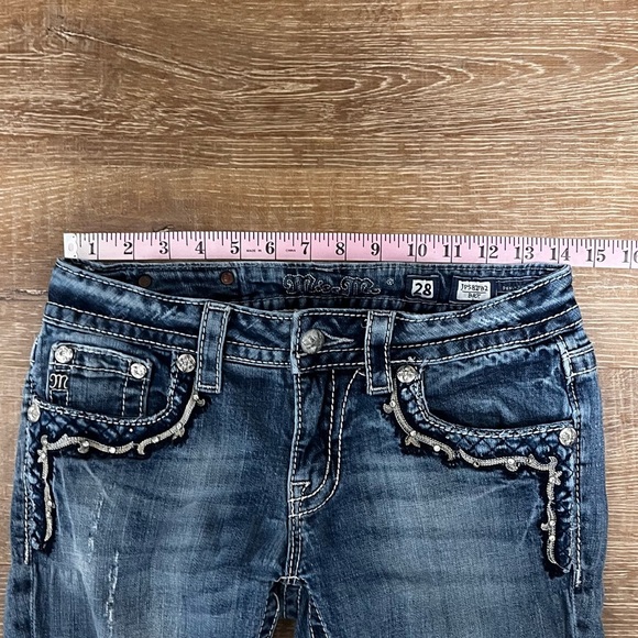 MISS ME Embroidered Boot Cut Jeans Size 28 - Picture 12 of 14